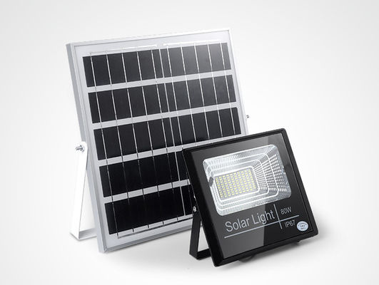 High Lumen Garden Security Solar Powered Flood Lights 80W Remote Control